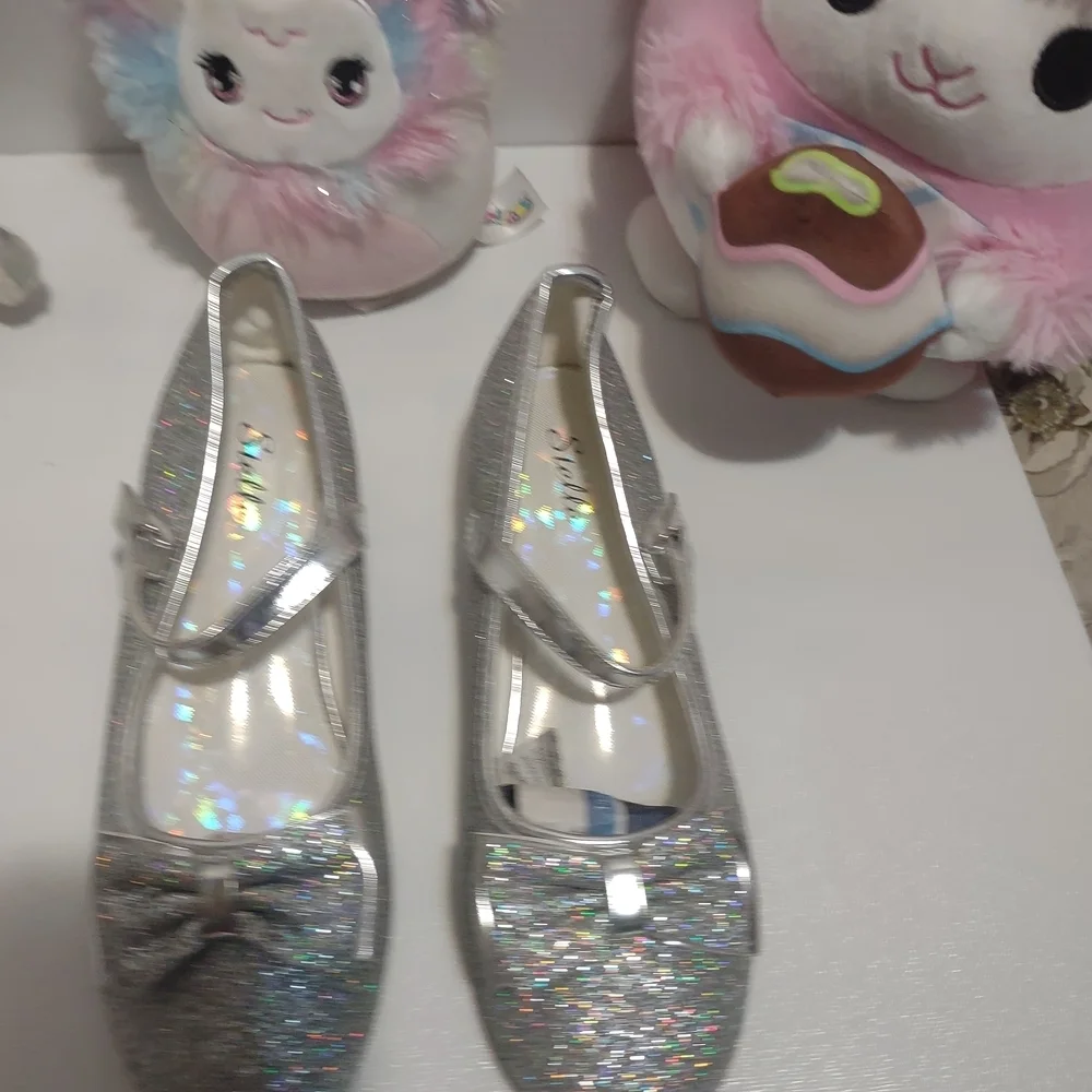 Silver Glitter Kids Shoes